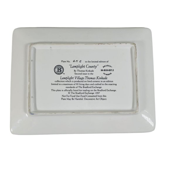 Bradford Exchange Thomas Kinkade Lamplight Country Series Decorative Plate VTG - Picture 2 of 7